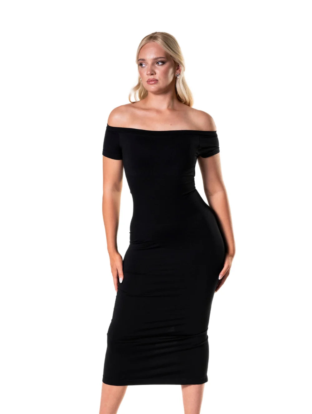 Off-Shoulder Shapewear Split Dress