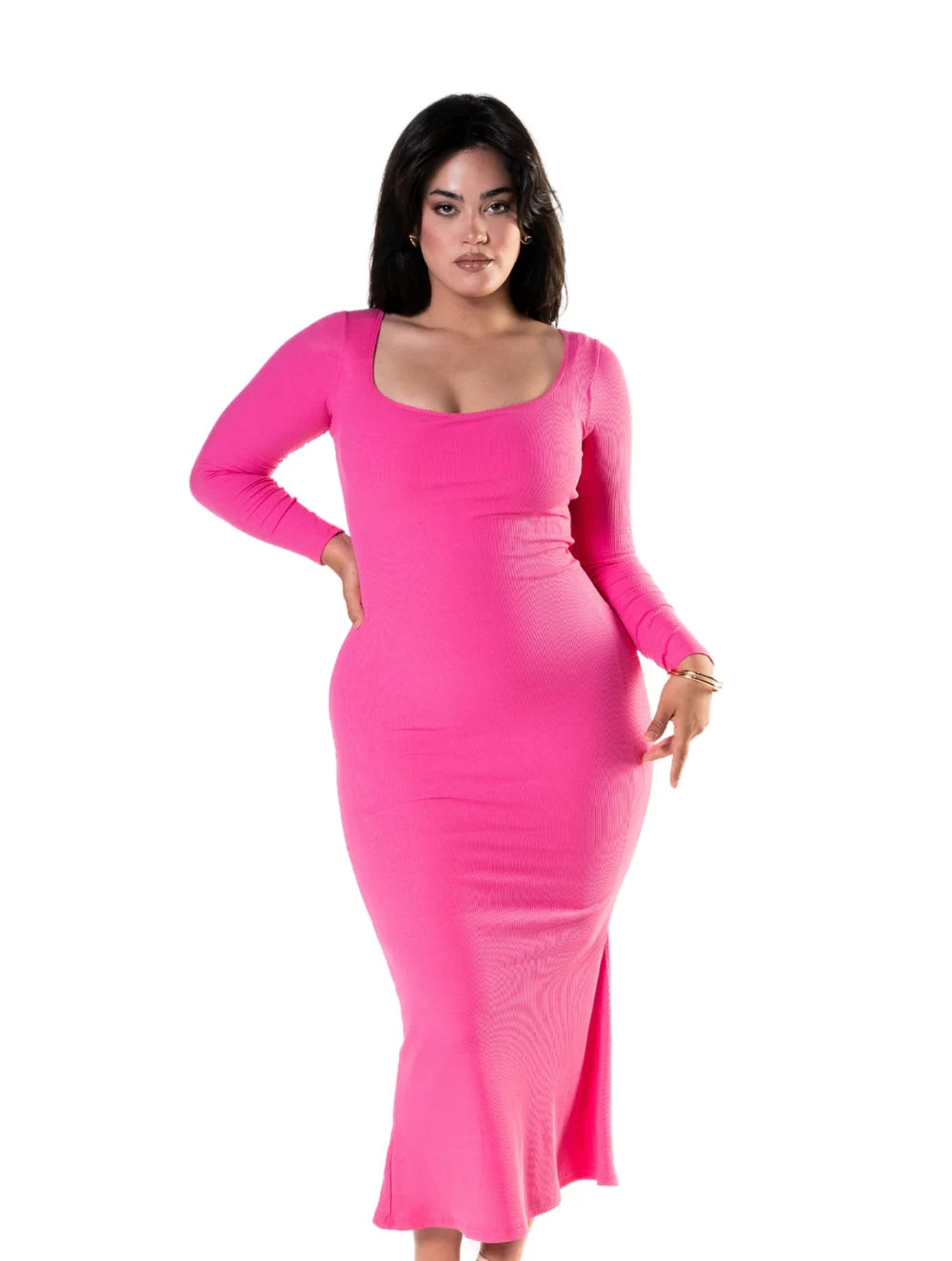 Shapewear Long Sleeve Dress